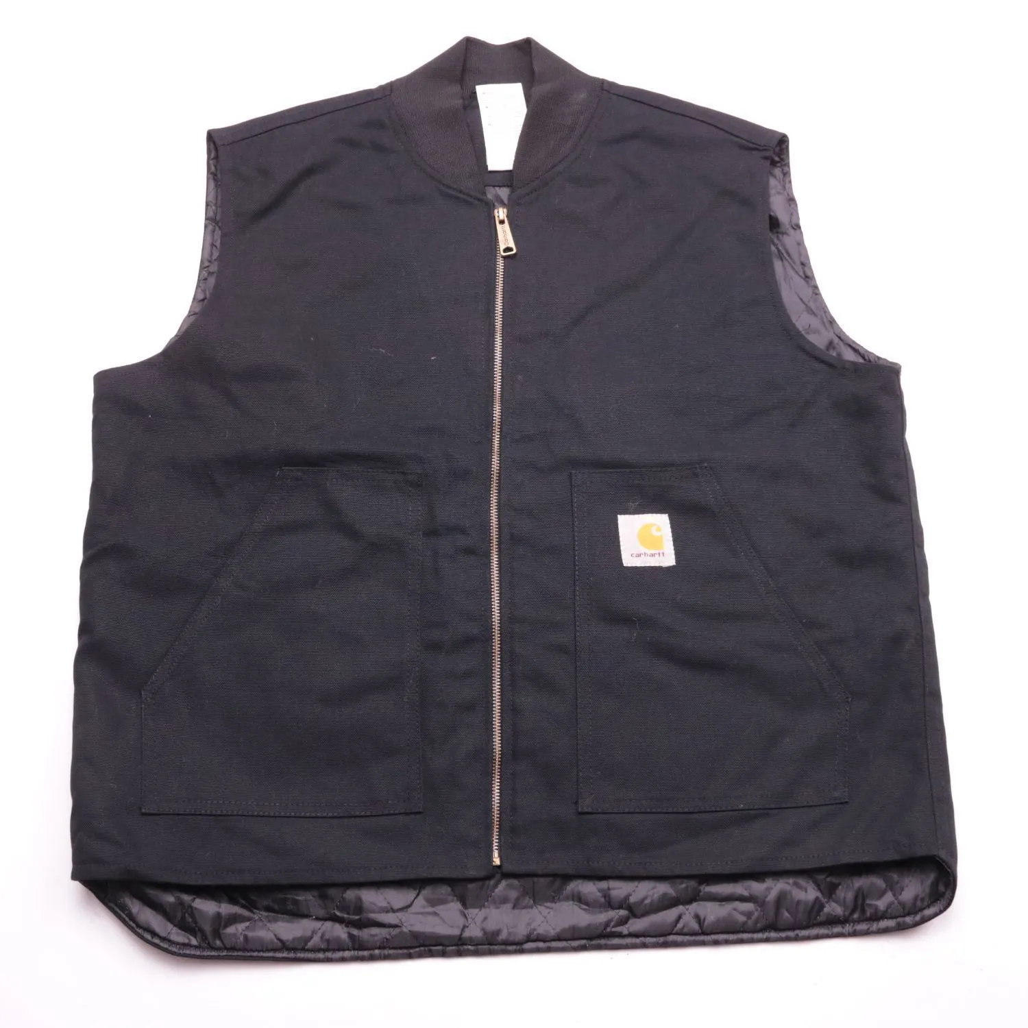 Чёрный жилет Carhartt на молнии, размер 56 (XXL)